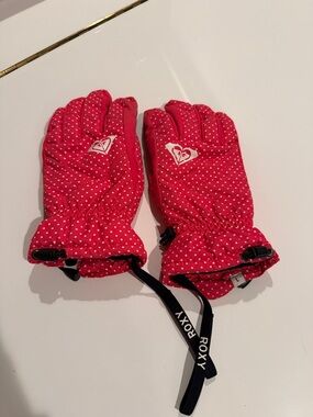 Vintage Barbie Pink Roxy Polka Dot Gloves